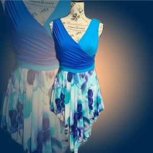 Two toned floral dress